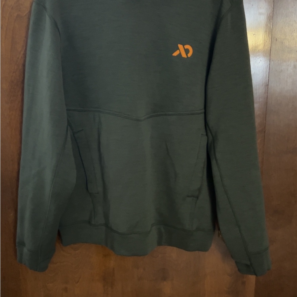 First Lite Dark Green Sweatshirt with Orange Logo